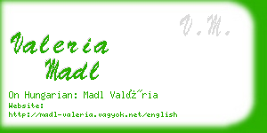 valeria madl business card